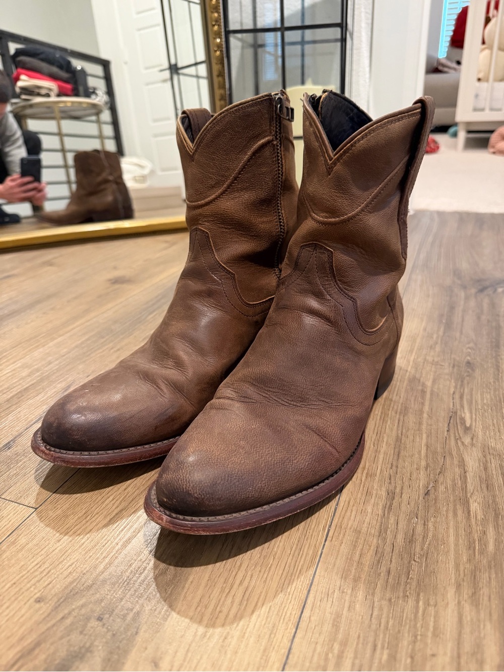 Men’s Tecovas Dean Zip Boots (Cafe Goat)